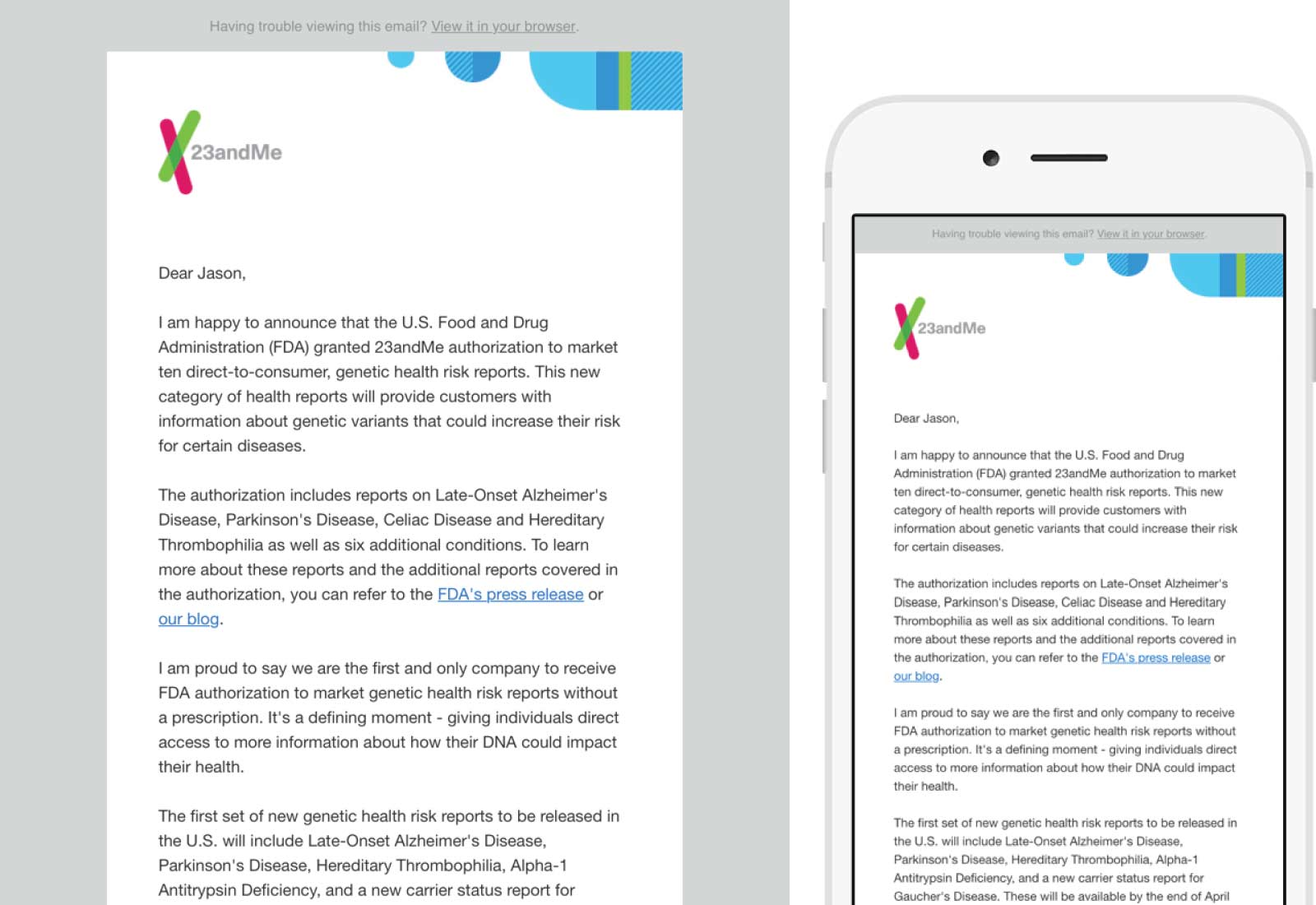 23andMe Email