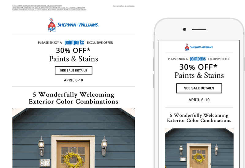 Sherwin-Williams Email