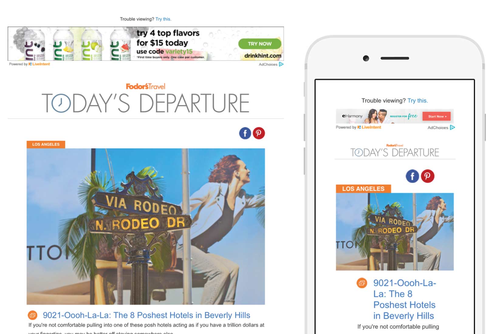 Fodor's Travel Email