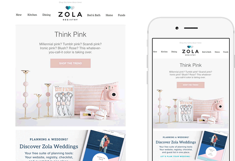 Zola Registry Email